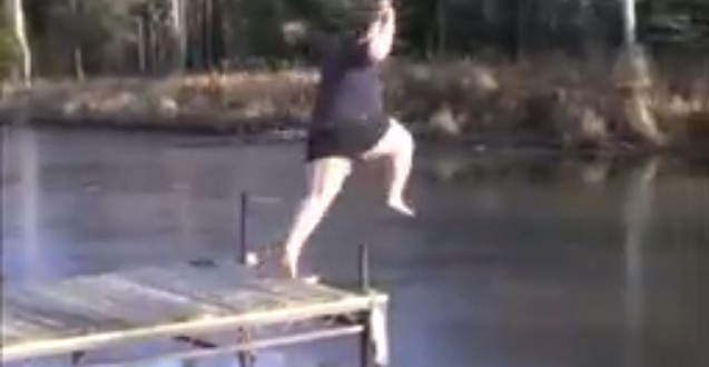 Fat-guy-jumping-on-ice