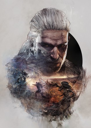 The steelbook art for the Witcher 3
