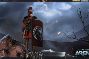 A glimpse of what looks to be Total War: Arena's homescreen.