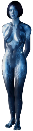 Cortana as she appears in Halo 4, apparently doesn't have a realistic body shape, is an advanced computer