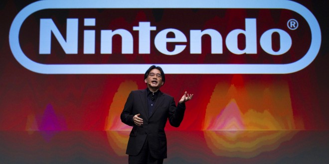SAN FRANCISCO, CA - MARCH 2:  In this handout image provided by Nintendo of America, Satoru Iwata, president of Nintendo Co. Ltd., gives the keynote address at the Game Developers Conference March 2, 2011 in San Francisco, California. Iwata announced Super Mario in 3D for the Nintendo 3DS portable video game system. (Photo by Kim White/Nintendo of America via Getty Images)