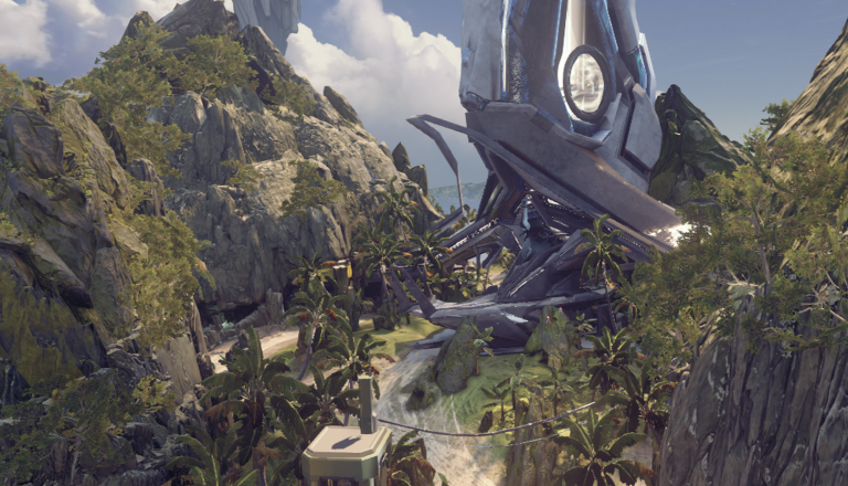 One of the new maps in Halo 5, practically a postcard from outerspace