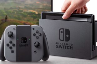 Nintendo Switch console and controller.