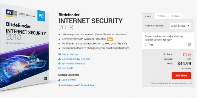 Bitdefender internet security 2018