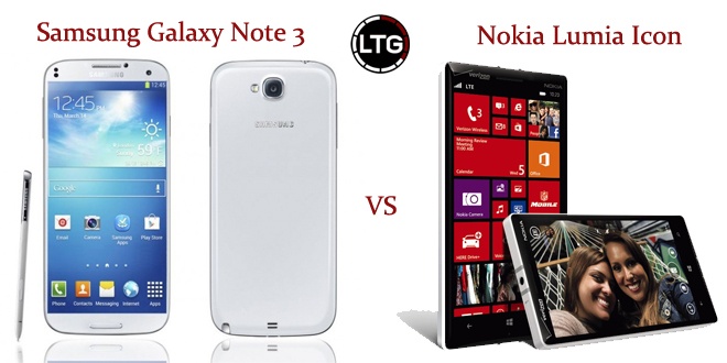 Samsung Galaxy Note 3 vs Nokia Lumia Icon