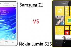 Samsung Z1 vs Nokia Lumia 525 comparison